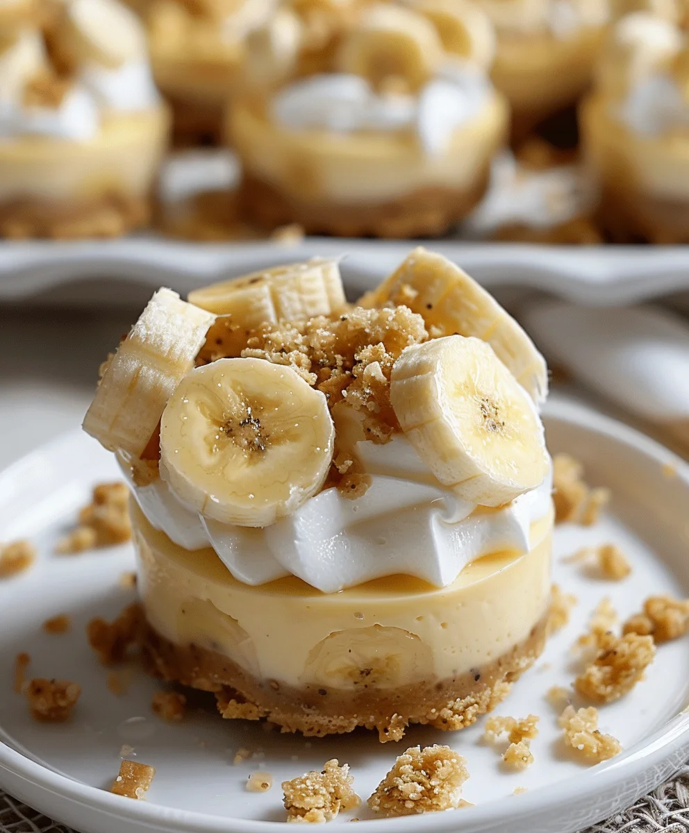 Cremige Mini-Bananenpudding-Cheesecakes – unwiderstehlich!