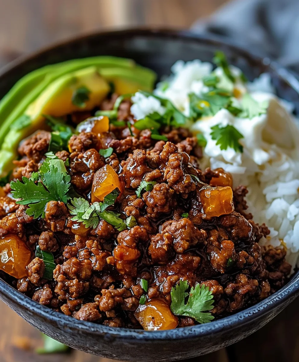Rinderhack Hot Honey Bowl: Süß-scharfes Komfortgericht