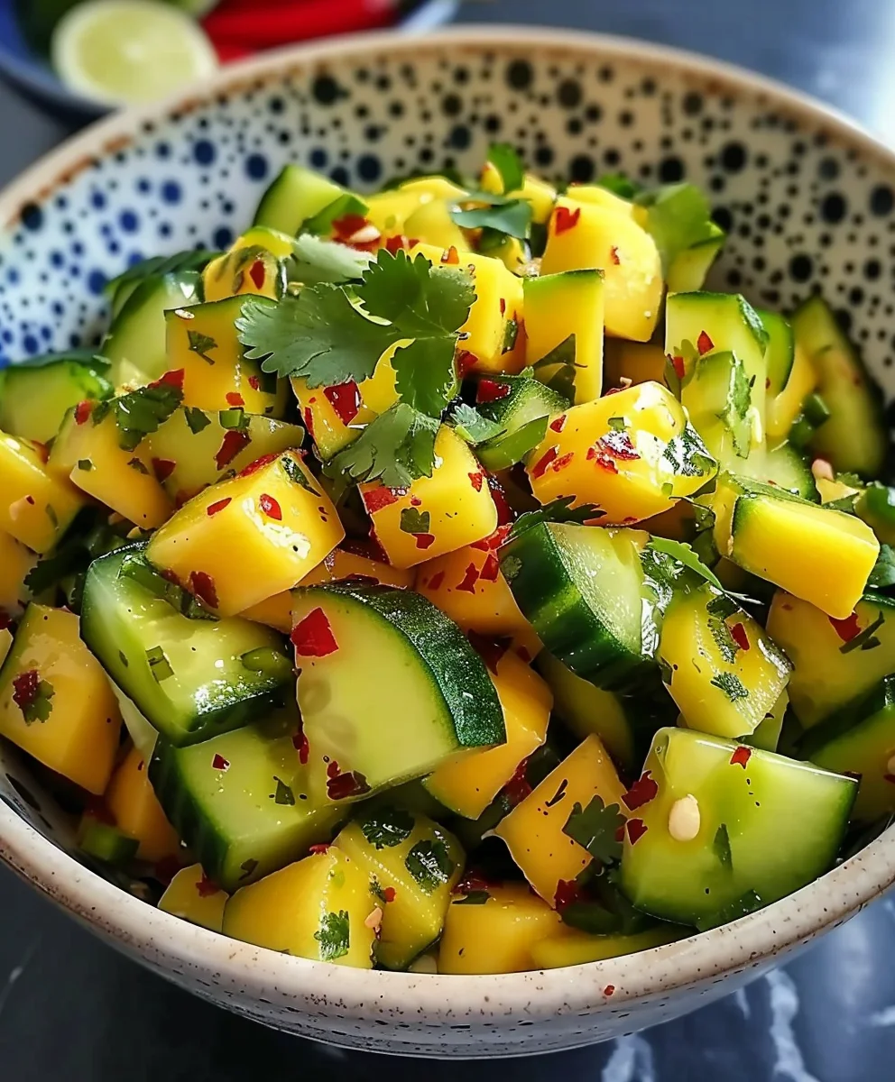 Thai Mango Gurkensalat Rezept – Frisch & Exotisch genießen!