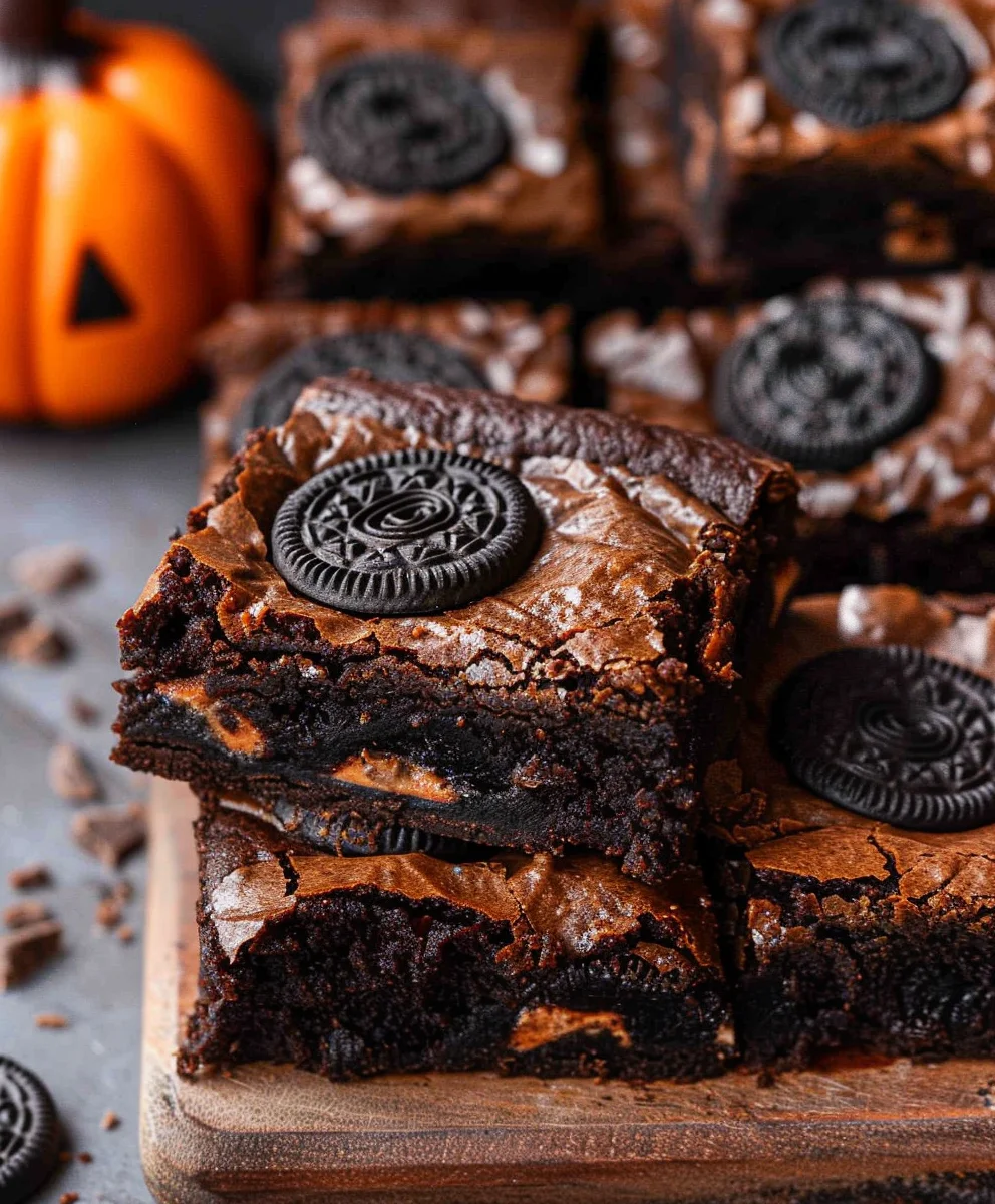 Gruselige Halloween Oreo Brownies – Perfekt für deine Party!