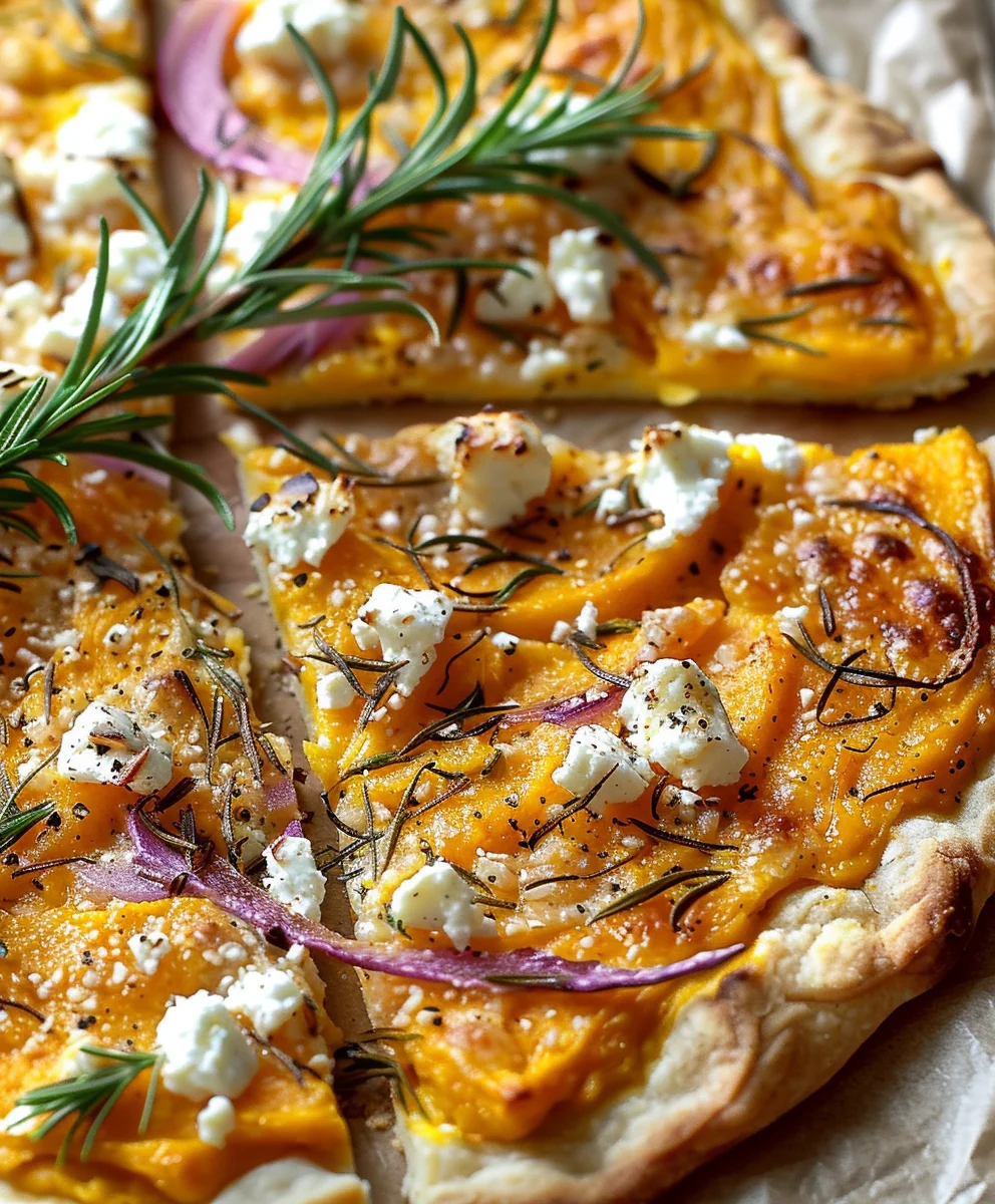 Kürbis Flammkuchen mit Feta & Rosmarin – Herbstgenuss!