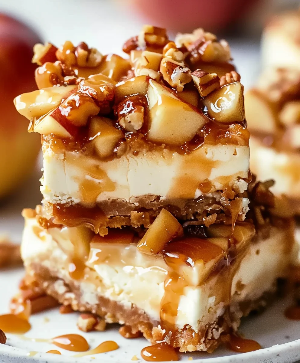 Köstliche Karamell-Apfel-Käsekuchen-Bars: Jetzt backen!