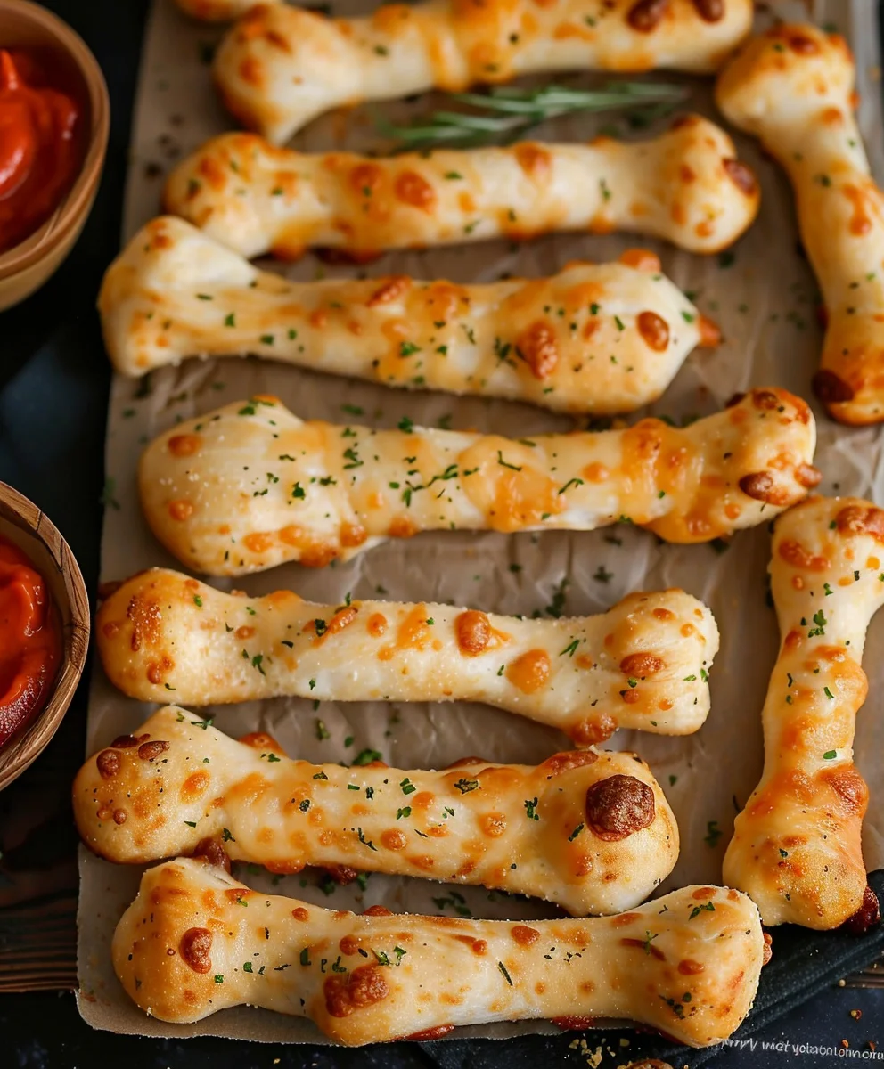 Käse Halloween Brotstangen Knochen: Gruselig einfach & lecker!