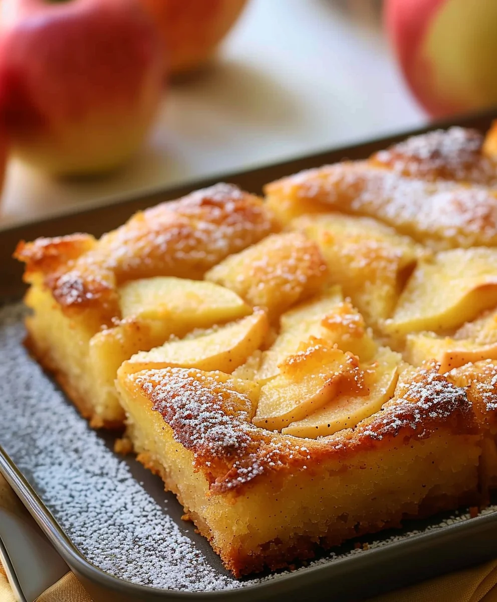 Einfacher Apfelkuchen vom Blech: Saftig, schnell, einfrierbar!