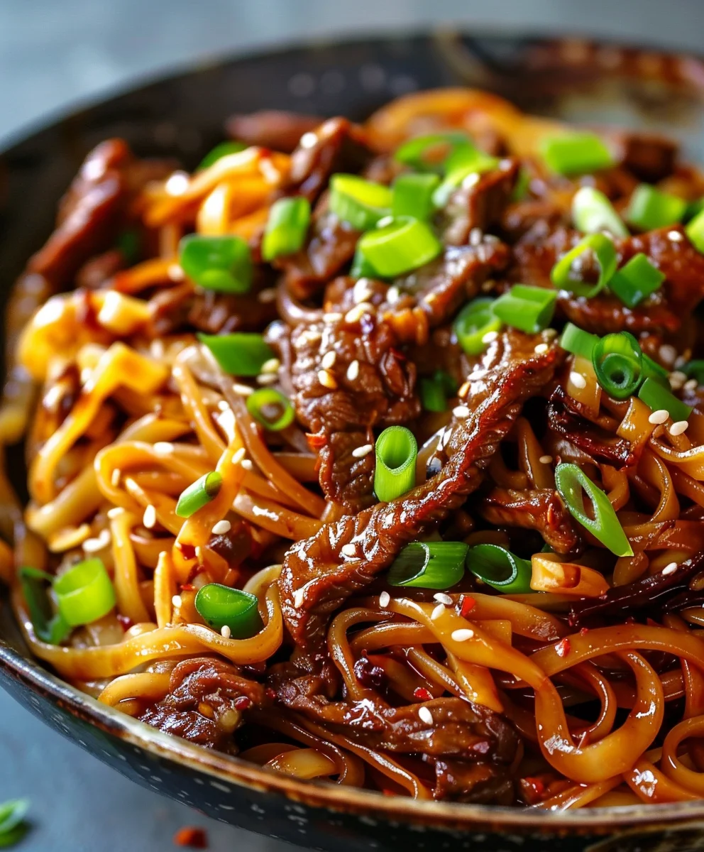 Köstliche Sticky Beef Noodles: Süß, herzhaft & unwiderstehlich!