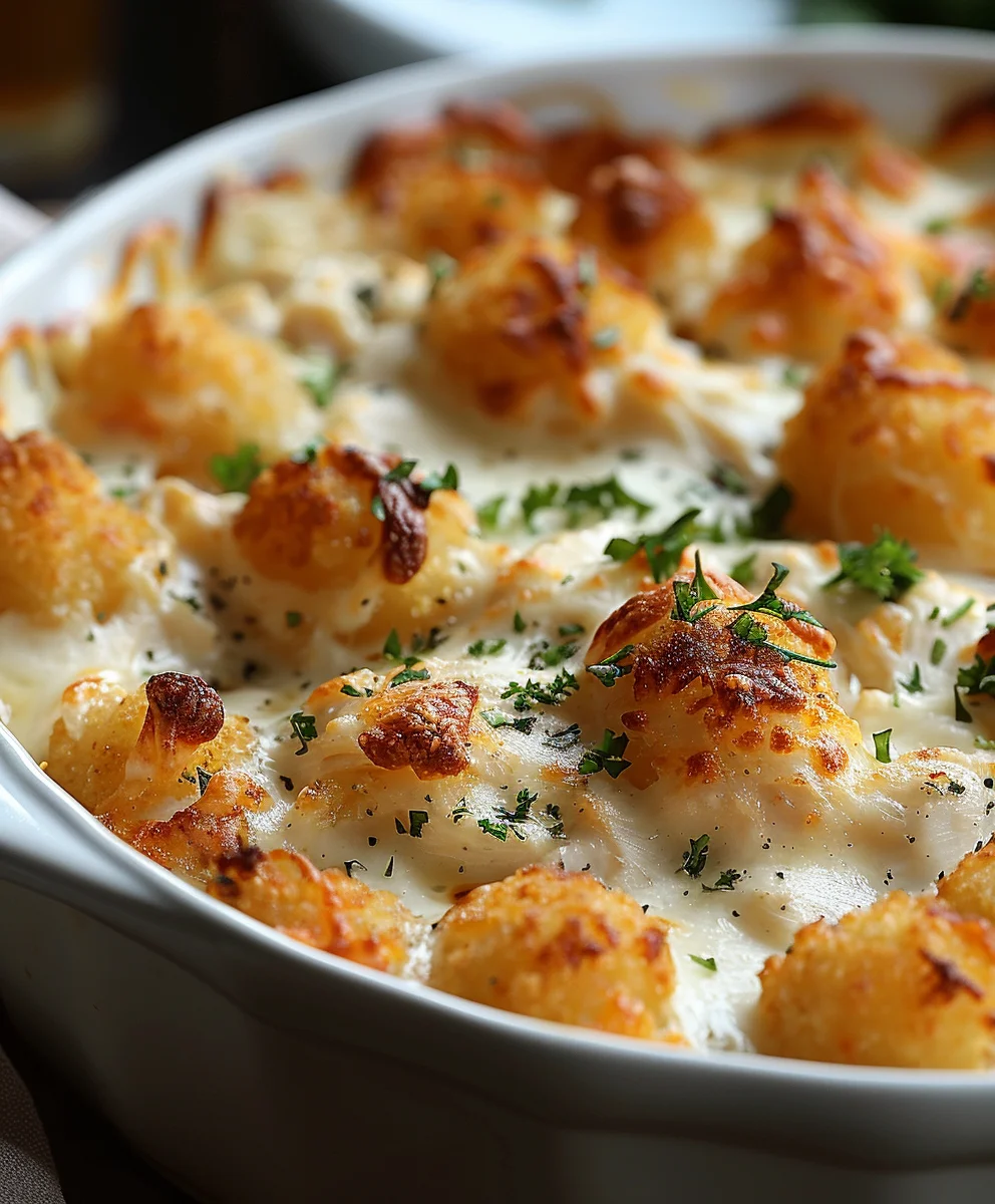 Hähnchen Alfredo Tater Tot Auflauf: Dein knuspriger Genuss!