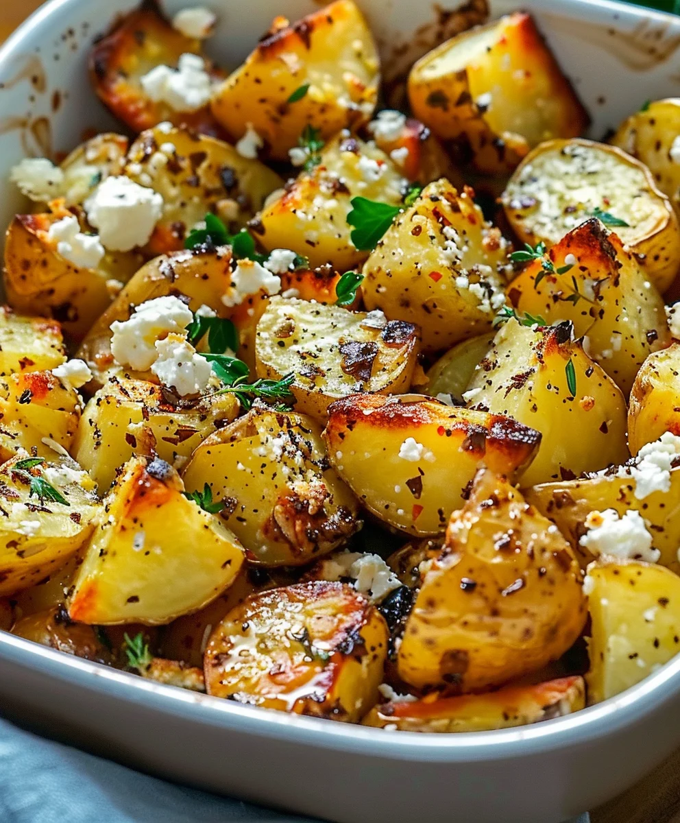 Gesunde Gebackene Feta Kartoffeln: Einfach & Lecker!