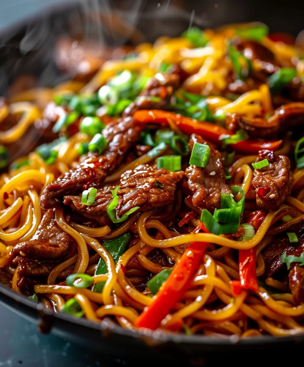 Köstliche Sticky Beef Noodles: Süß, herzhaft & unwiderstehlich!