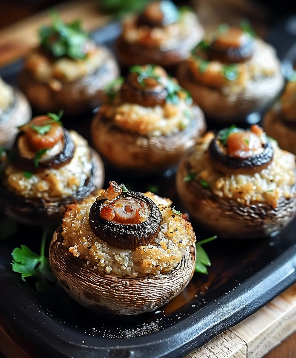 Gruselige Gefüllte Champignon-Augäpfel – Perfekt für Halloween!