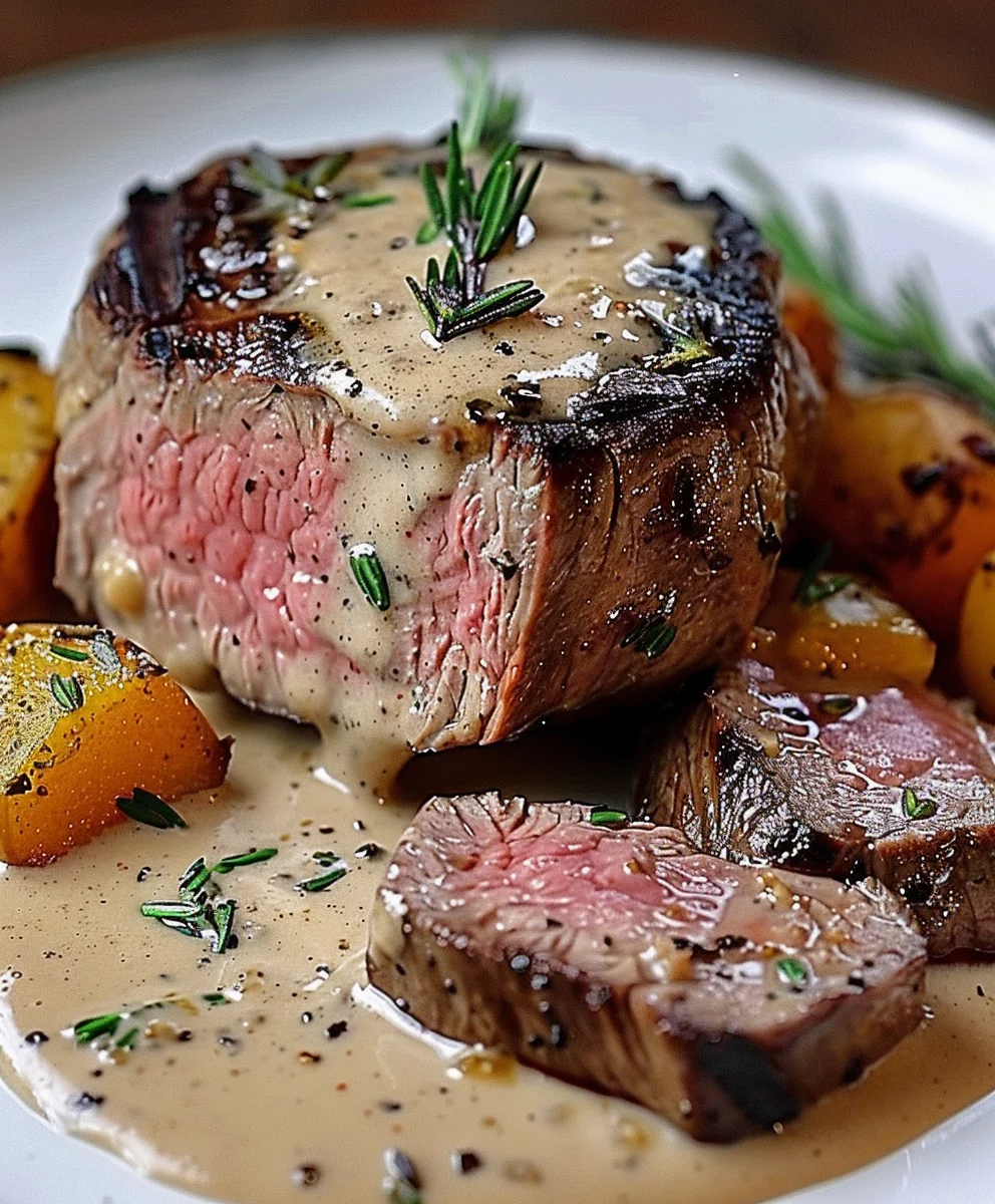 Zartes Rinderfilet Rezept: Knoblauch Dijon Sahnesauce Genuss