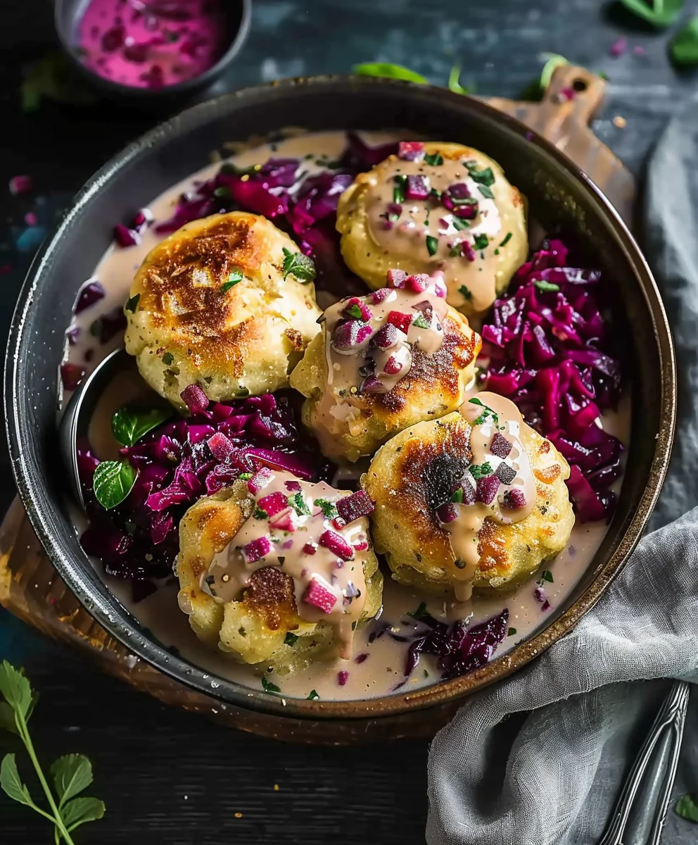Brezenknödel: Ultimatives Rezept mit Rotkohl & Rinderspeck Sahnesauce