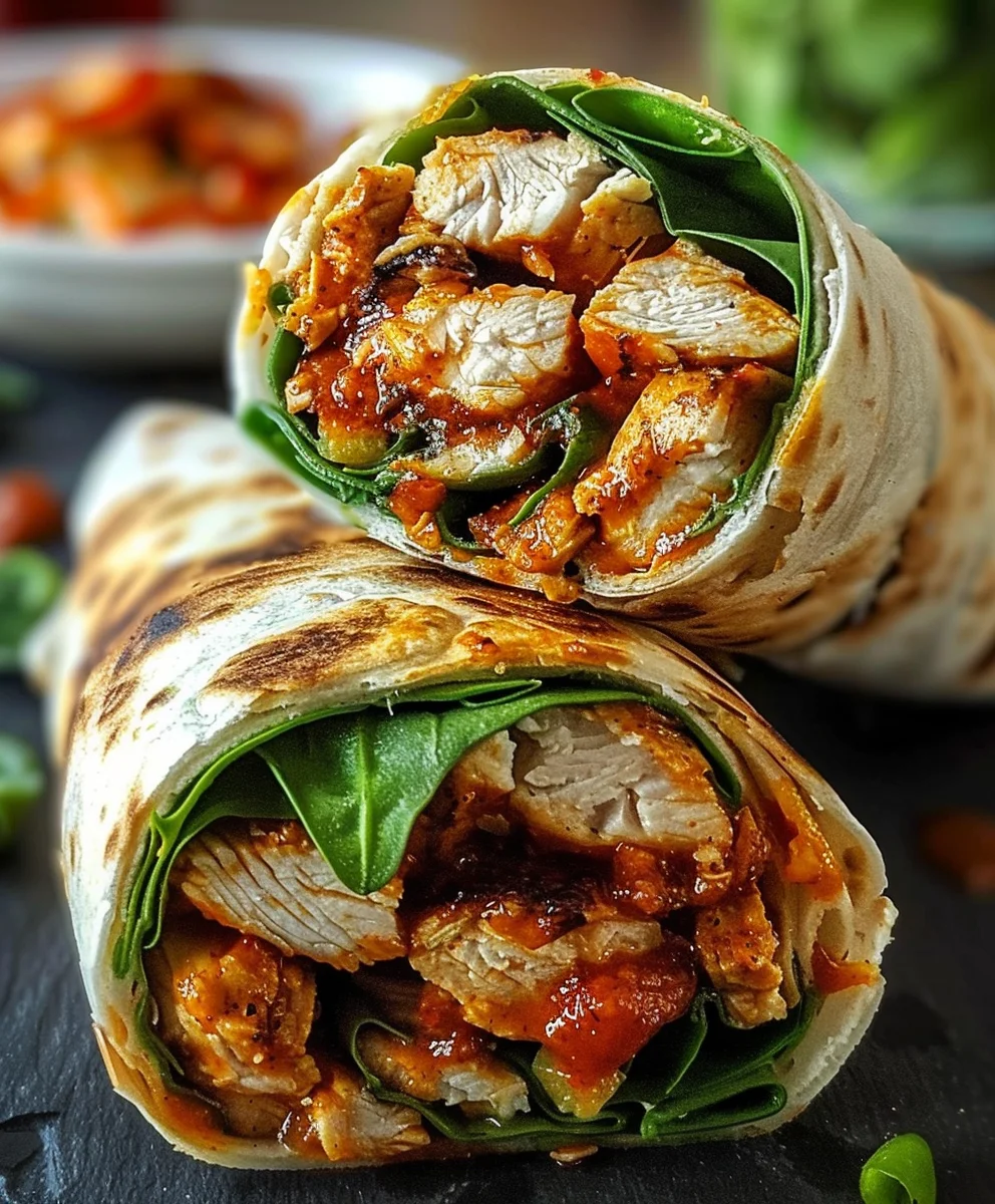 Cremige Sweet Chili Chicken Wraps: Lecker, leicht & im Nu fertig!