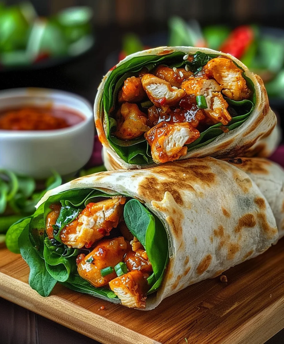Cremige Sweet Chili Chicken Wraps: Lecker, leicht & im Nu fertig!