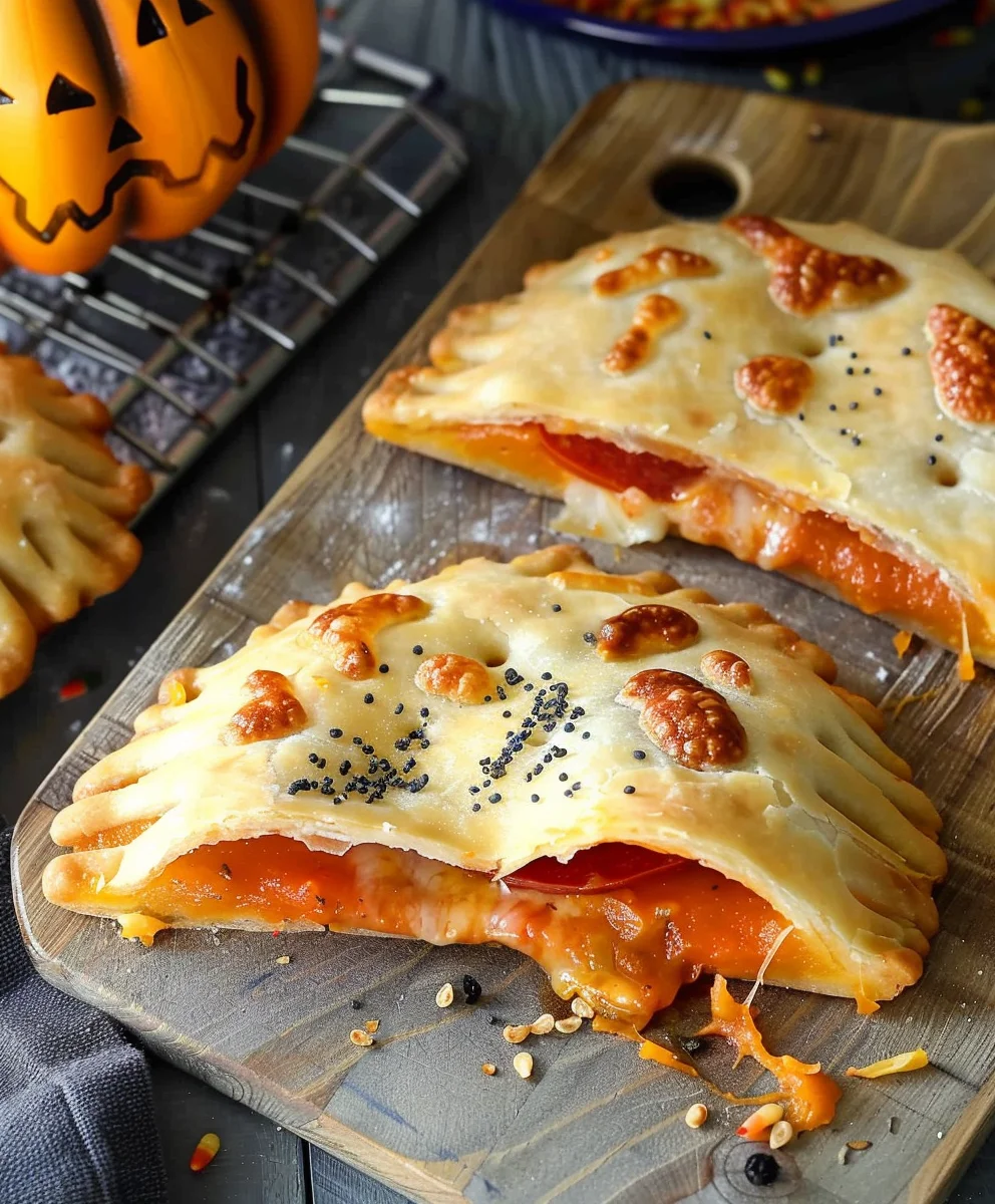 Halloween Kürbis Pizzataschen Rezept – Schnell & unheimlich gut!