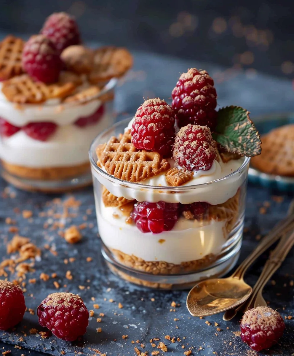Spekulatius Dessert mit Himbeeren – Dein Weihnachtstraum