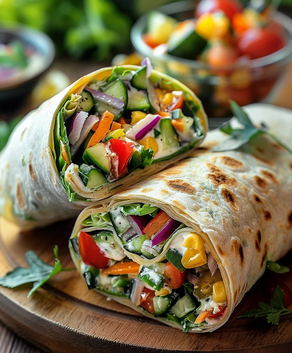 Vegan Veggie Wraps Rezept: Schnell, frisch & lecker!