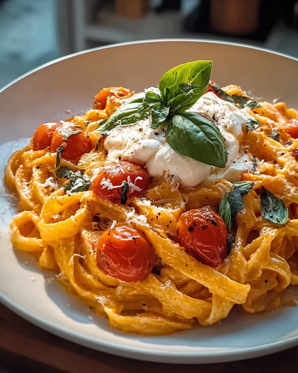 Cremige Tomaten Burrata Pasta: Schnell, einfach, köstlich!
