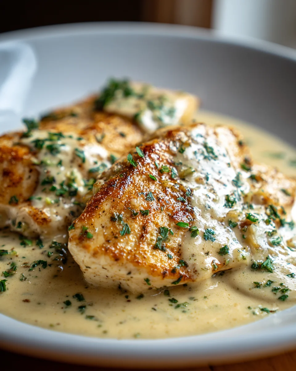 Zartes Hähnchenfilet: Frischkäse-Parmesan-Soße zum Genießen!