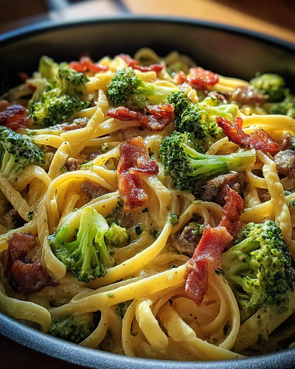 Cremige Pastapfanne: Brokkoli, Beef Bacon – Einfach Lecker!