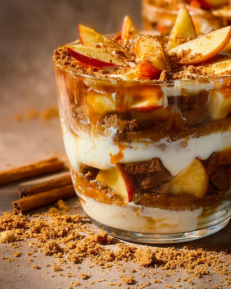 Weihnachtliches Bratapfel Karamell Spekulatius Trifle Rezept