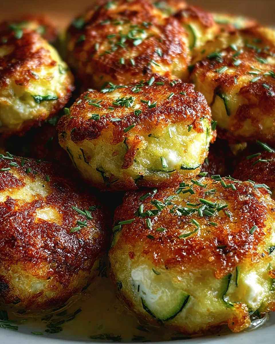 Knusprige Zucchini Feta Bällchen – Lecker & leicht aus dem Ofen!