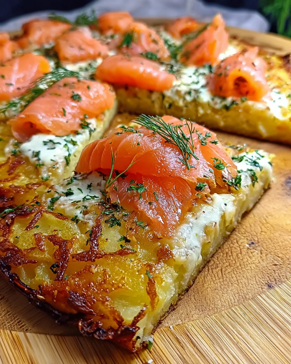 Rauchlachs Kartoffelpizza: Schnell, cremig, unwiderstehlich!