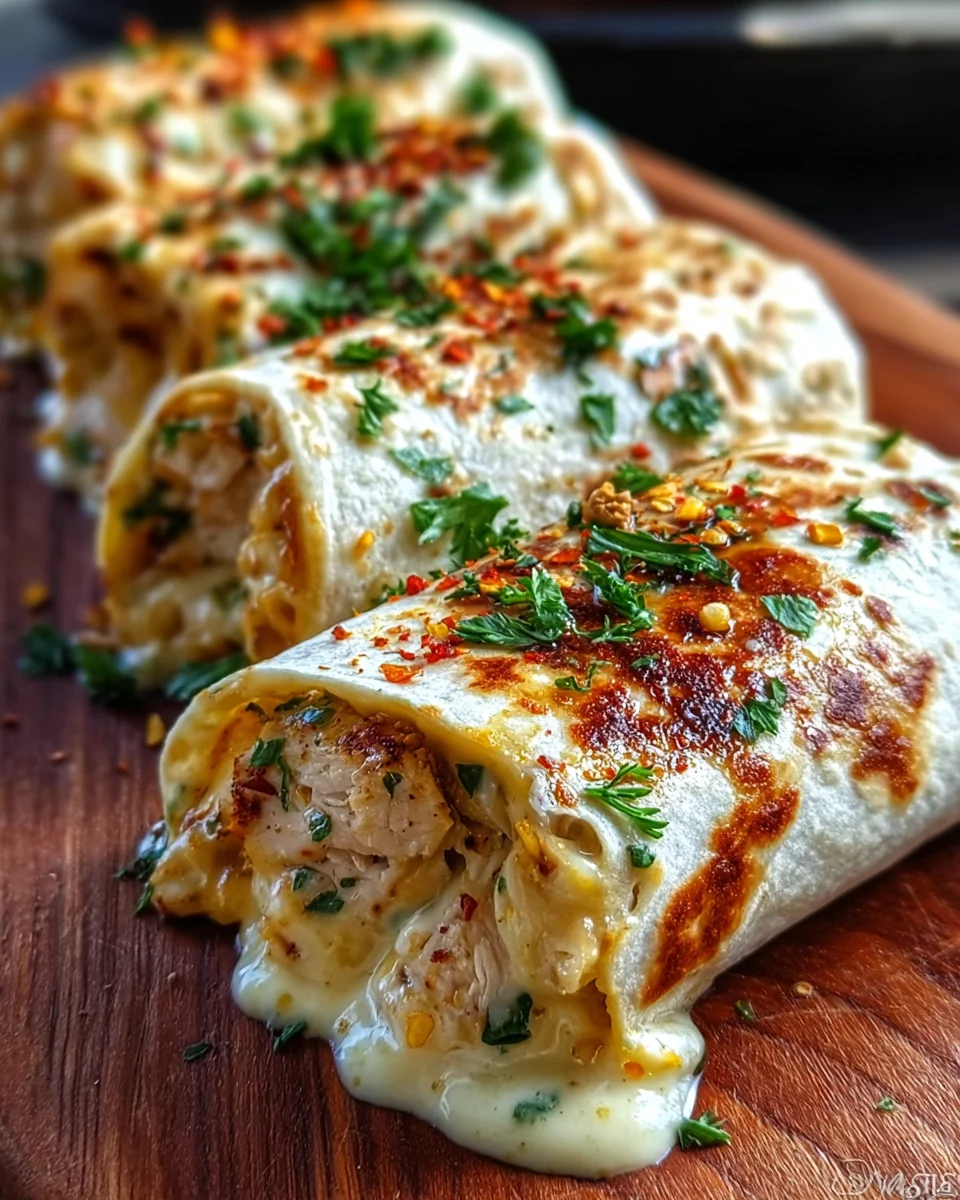 Geniale Käse-Knoblauch-Hähnchen-Wraps: Schnell & Lecker!