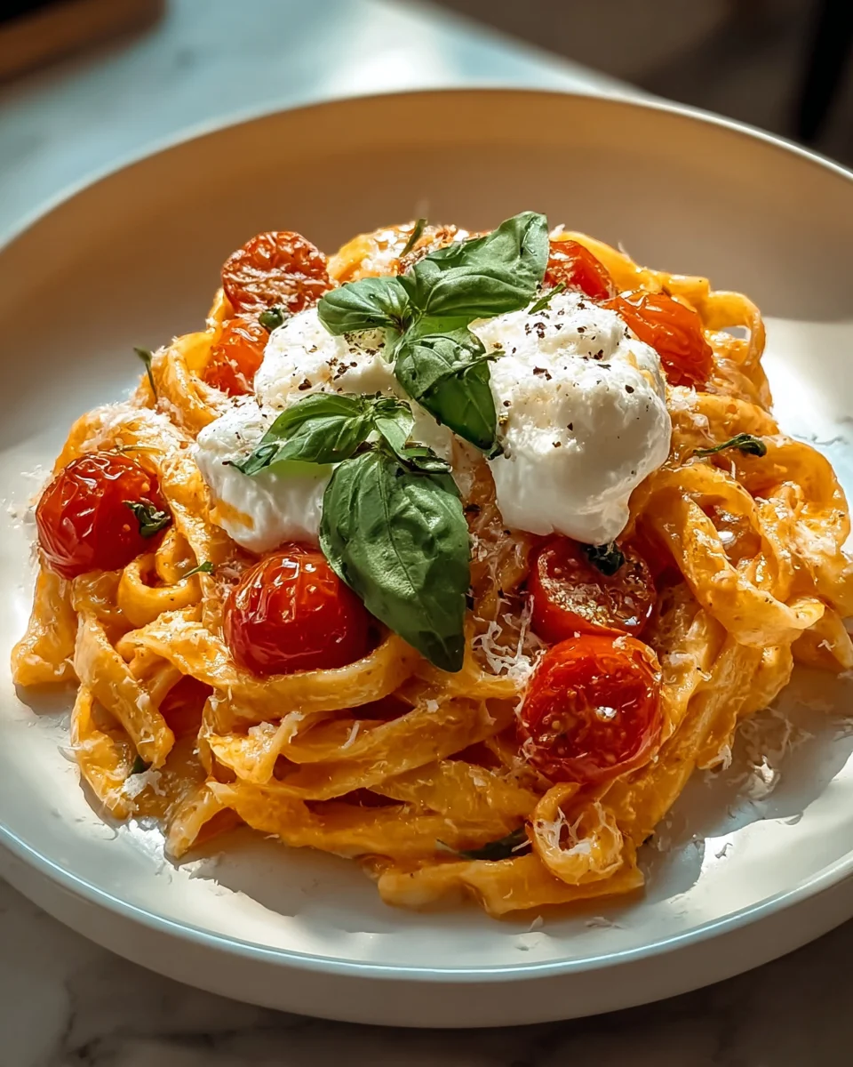 Cremige Tomaten Burrata Pasta: Schnell, einfach, köstlich!