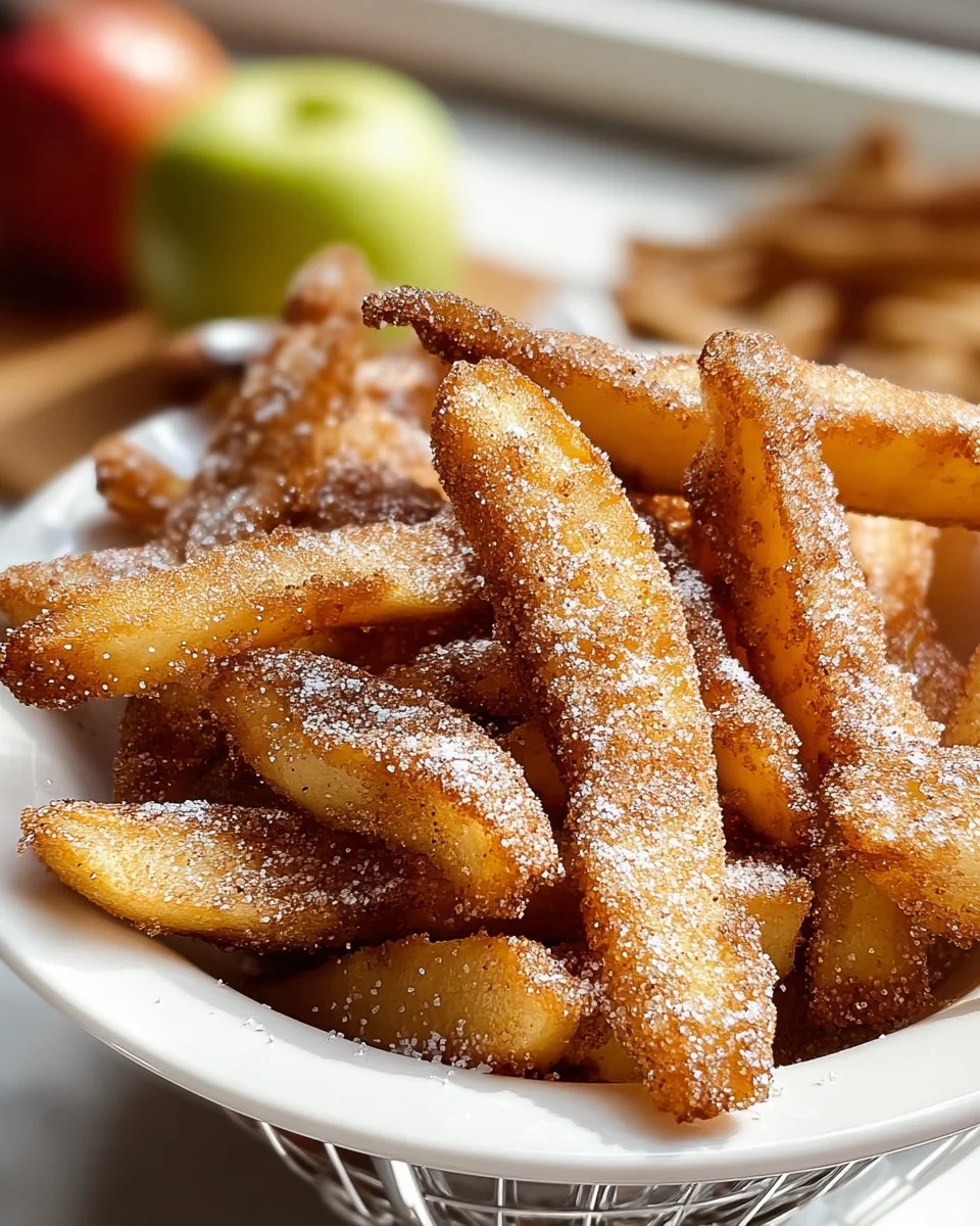 Gesunde Air Fryer Apfelpommes: Knusprig ohne Öl!