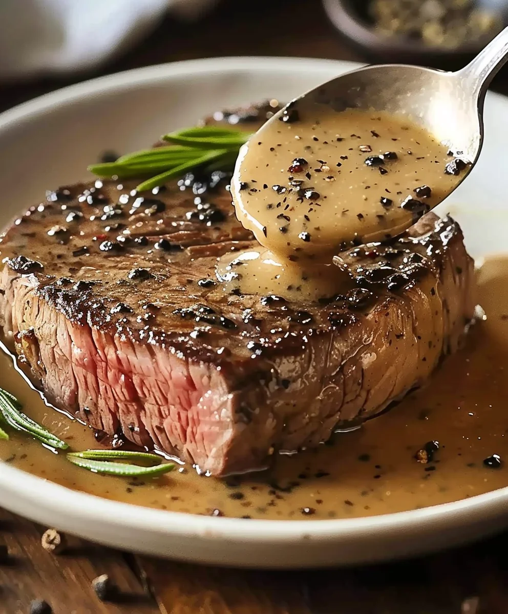 Pfeffersoßen-Steak: Saftiges Rindersteak mit cremiger Sauce