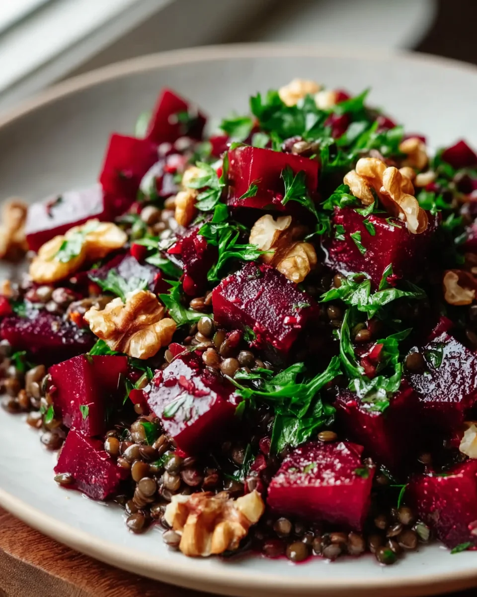 Rote Bete Linsen Salat Rezept: Lecker, leicht & gesund!