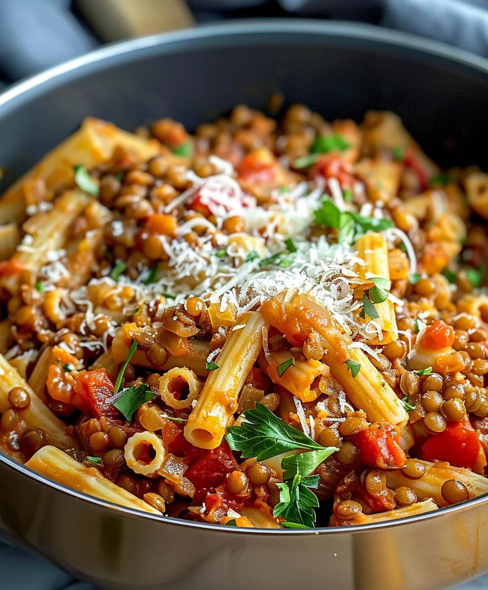 One Pot Pasta mit Linsen: Das einfachste ultimative Rezept!