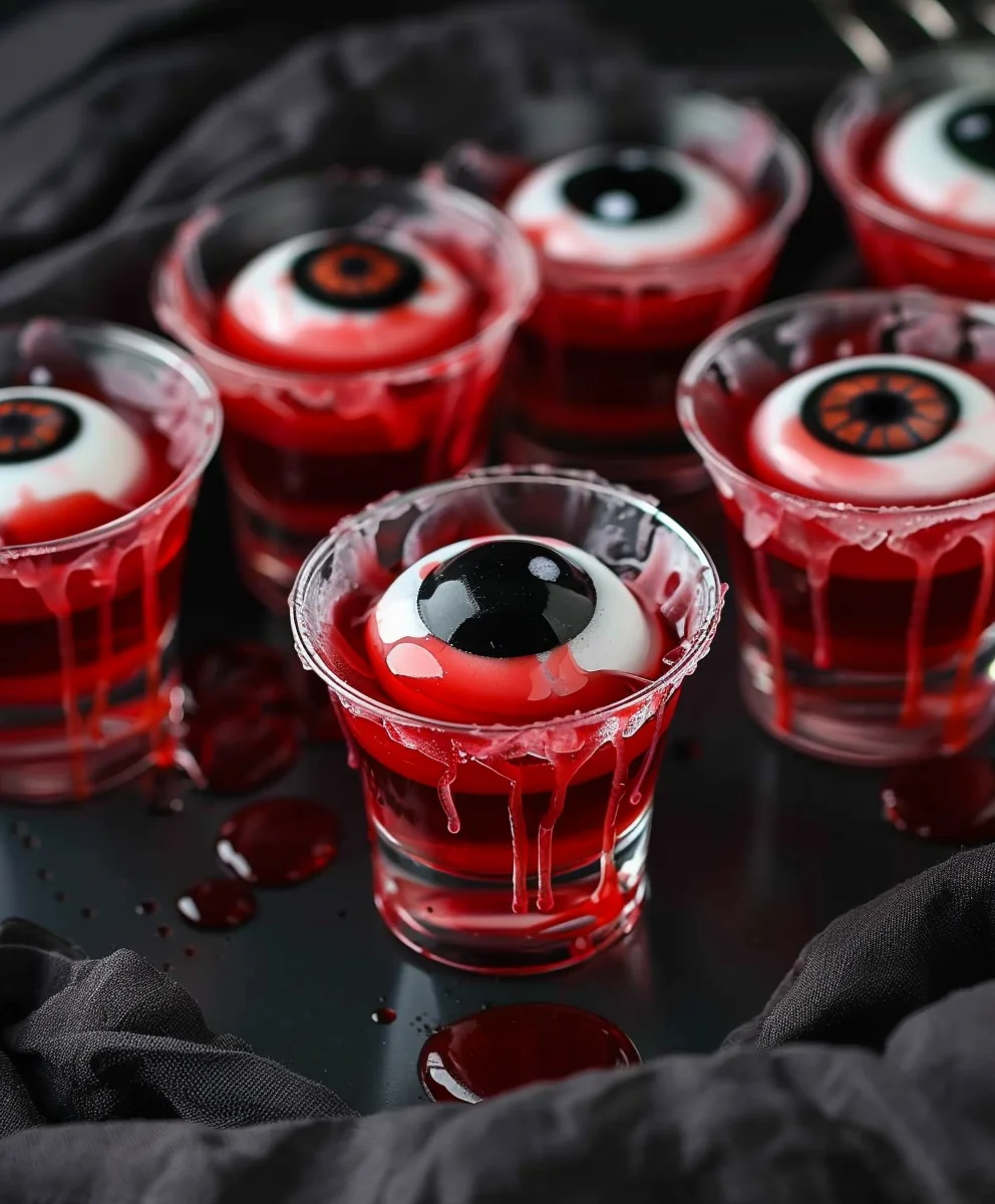Halloween Augapfel Wackelpudding: Gruseliges Rezept für Kids.