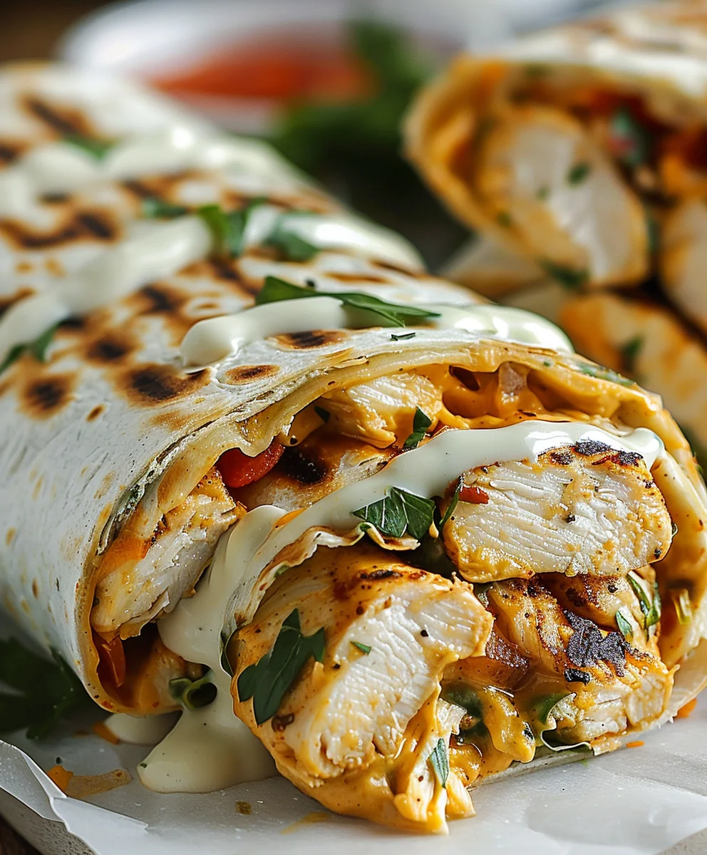 Käsige Knoblauch Hähnchen Wraps: Dein unwiderstehliches Rezept!