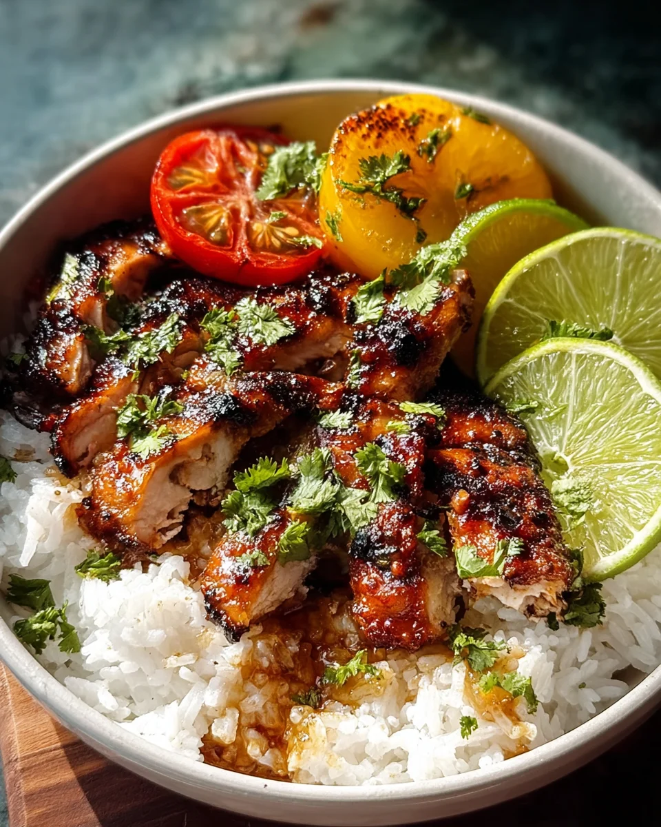 Ultimate Honig-Limette Hähnchen Reis Bowl – Ein Muss!
