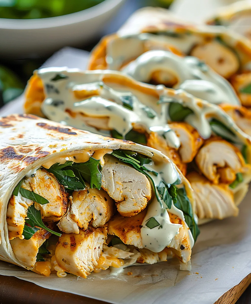 Käsige Knoblauch Hähnchen Wraps: Dein unwiderstehliches Rezept!