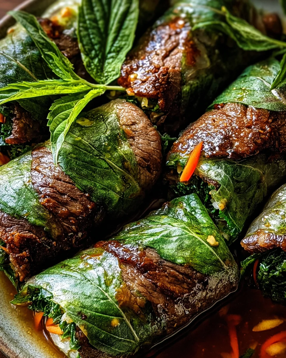 Thai Basil Beef Rolls: Aromatische Rindfleisch-Röllchen