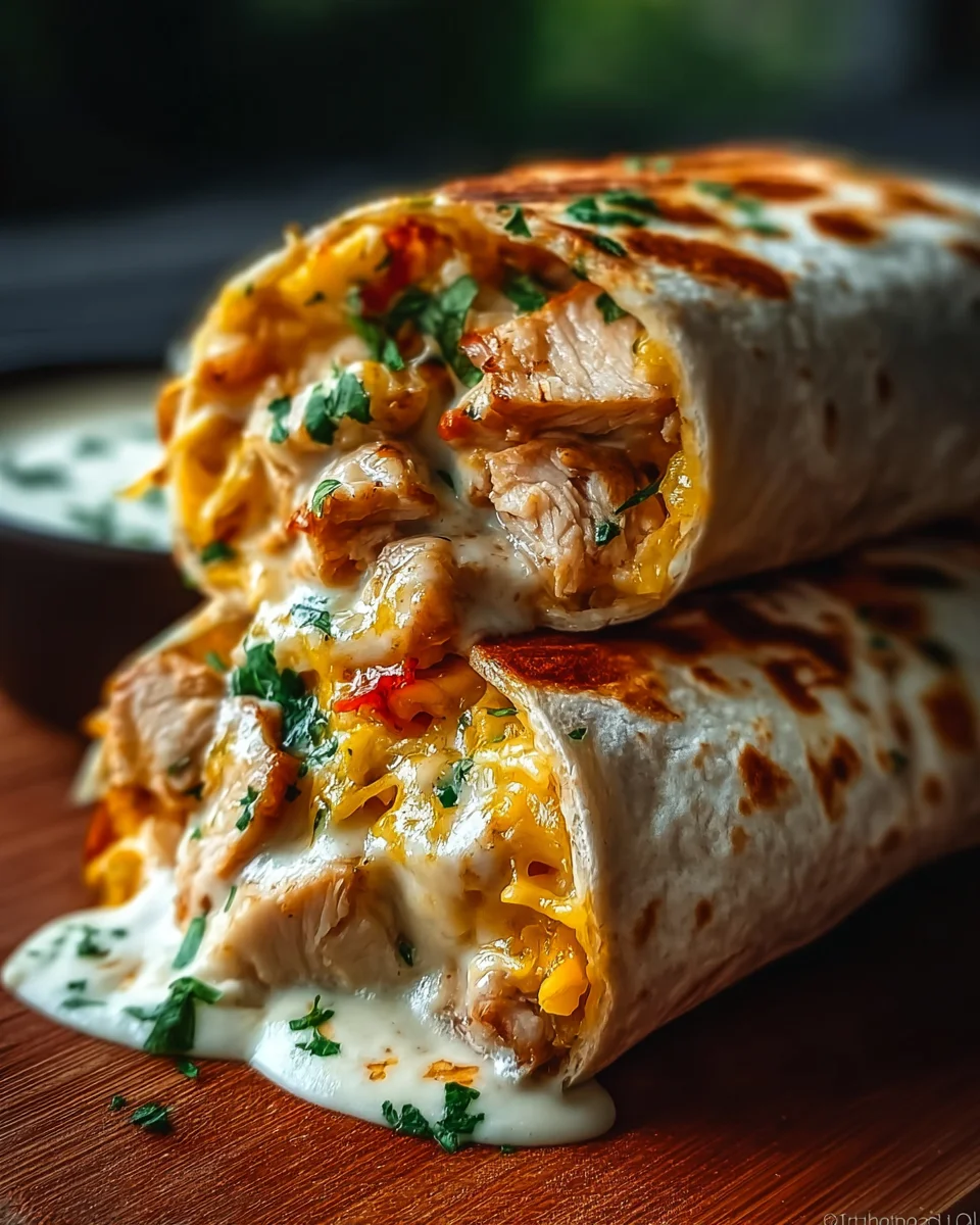 Schnelle Käse Knoblauch Hähnchen Wraps – Dein Lieblingsrezept!