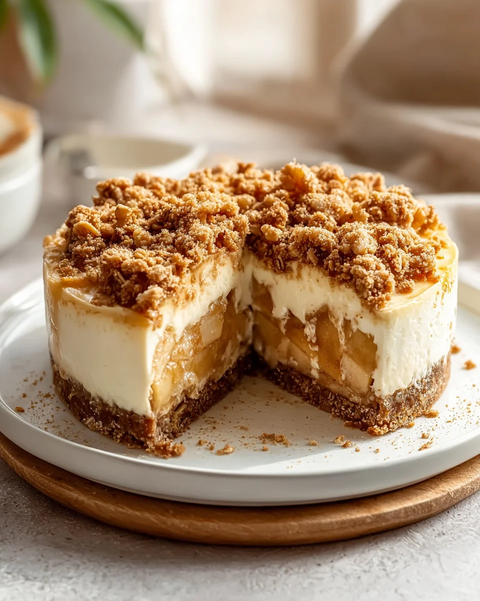 Cremiger Apfel Crumble Cheesecake – Einfach & Lecker