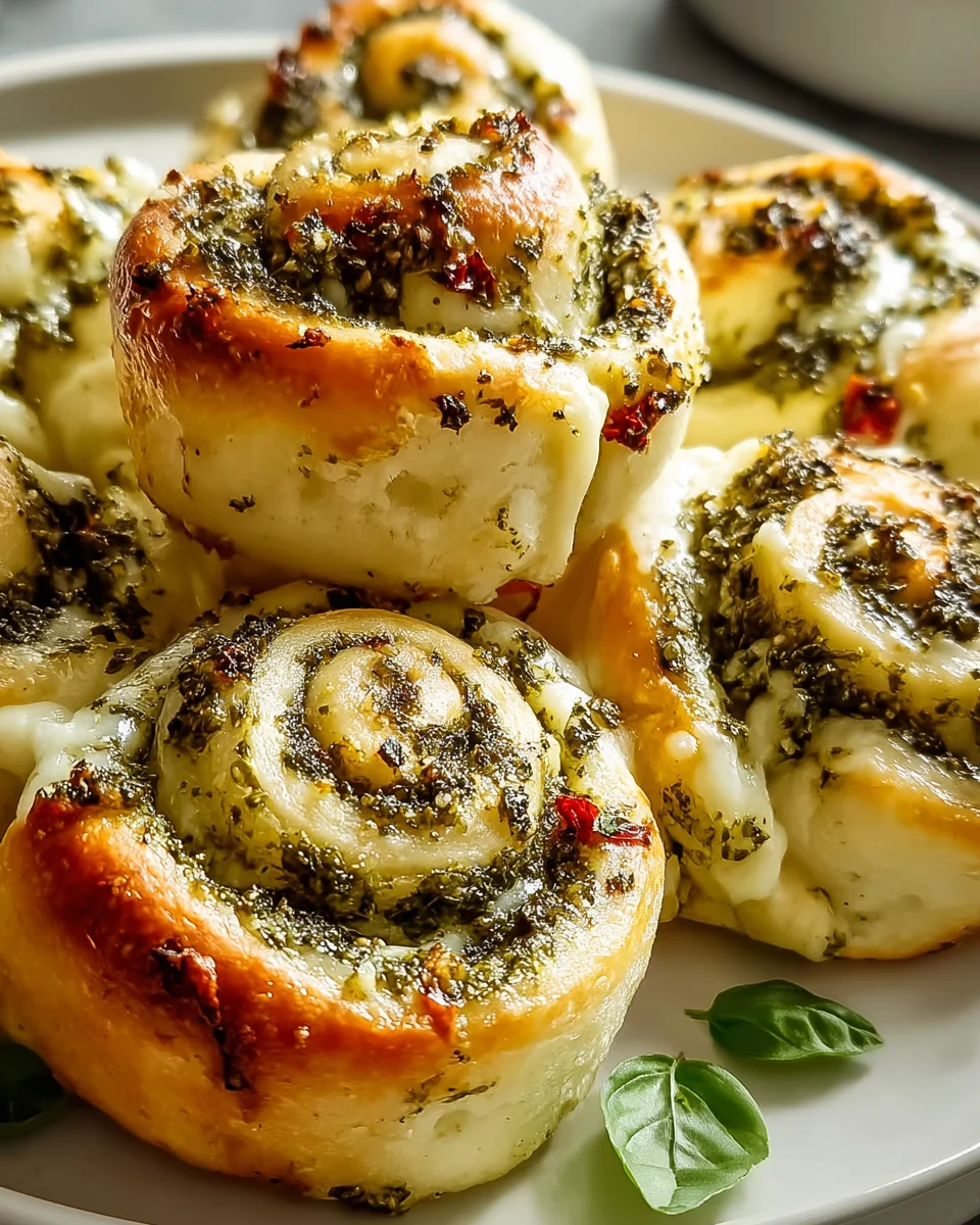 Genieße: Pizzaschnecken mit Pesto & Mozzarella – Schnell & lecker
