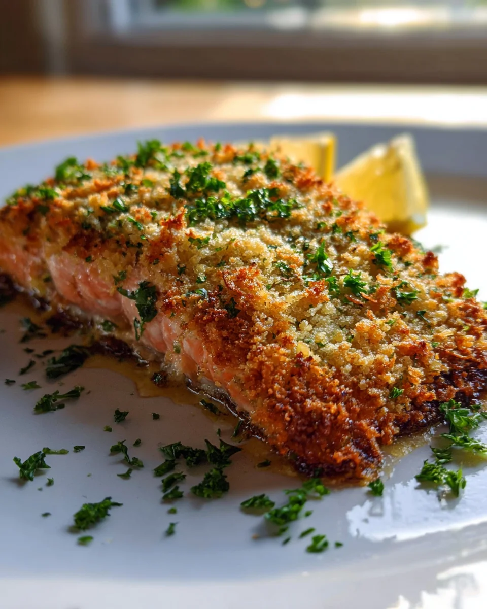 Crispy Parmesan Crusted Baked Salmon – Knuspriger Genuss!