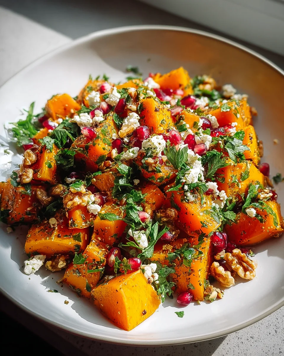 Libanesischer gerösteter Kürbissalat – herzhaft und gesund genießen!