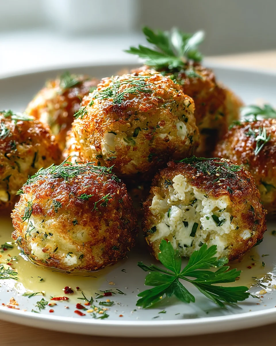 Knusprige Zucchini Feta Bällchen aus dem Ofen – Einfach lecker!