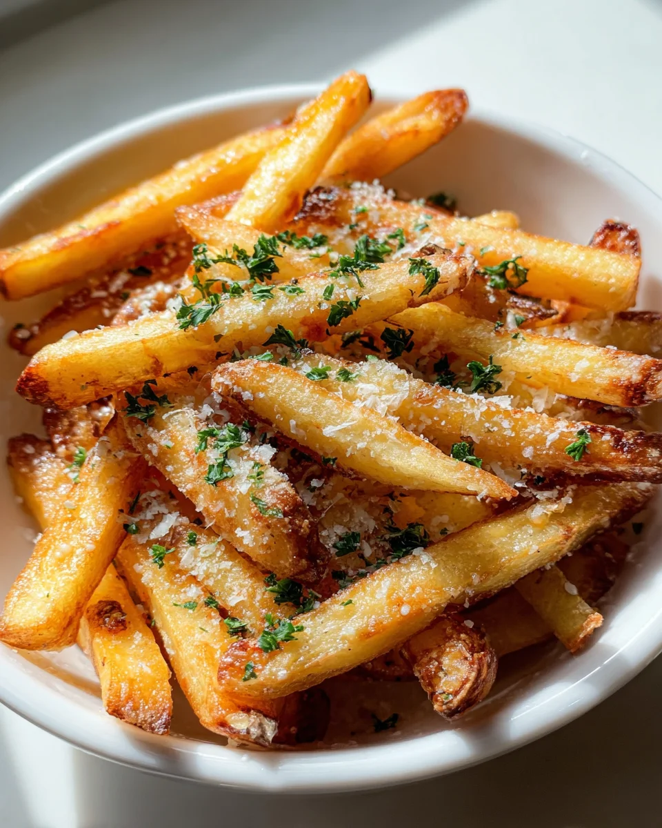 Crispy Garlic Parmesan Fries – Unwiderstehlicher Genuss!