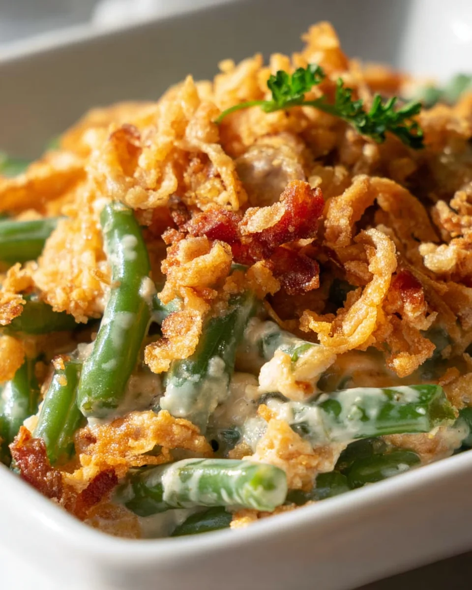 Cremige Rinder-Bacon-Grünbohnen-Casserole Rezept genießen!