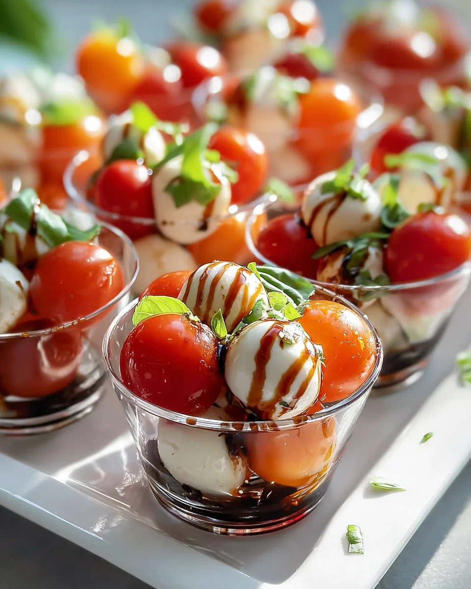 Weihnachts-Mini-Caprese-Salat-Cups: Festlicher Genuss!