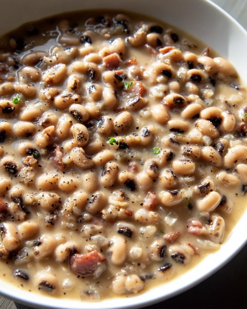Leckeres Black Eyed Peas Rezept mit Rindfleisch und Bacon