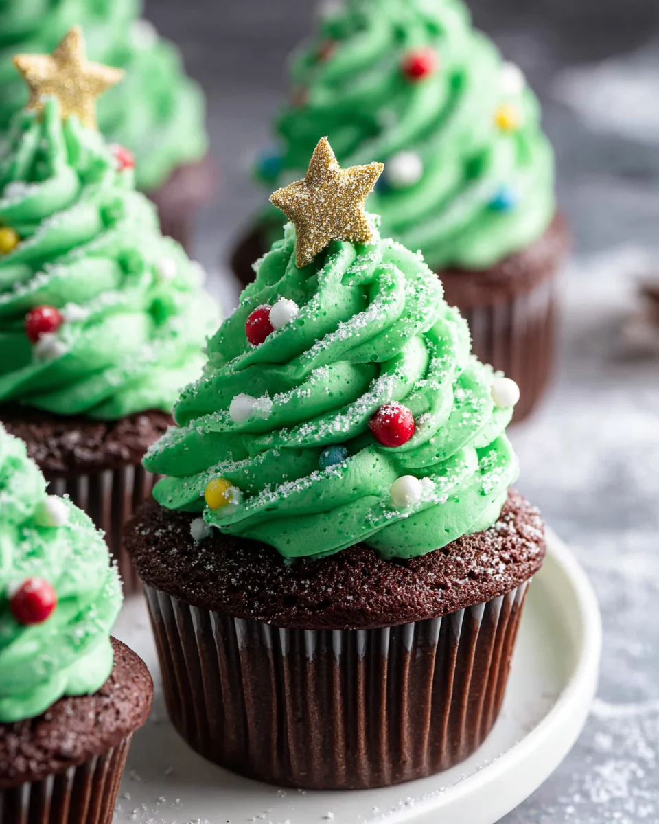 Leckere Christmas Tree Cupcakes für festliche Anlässe!