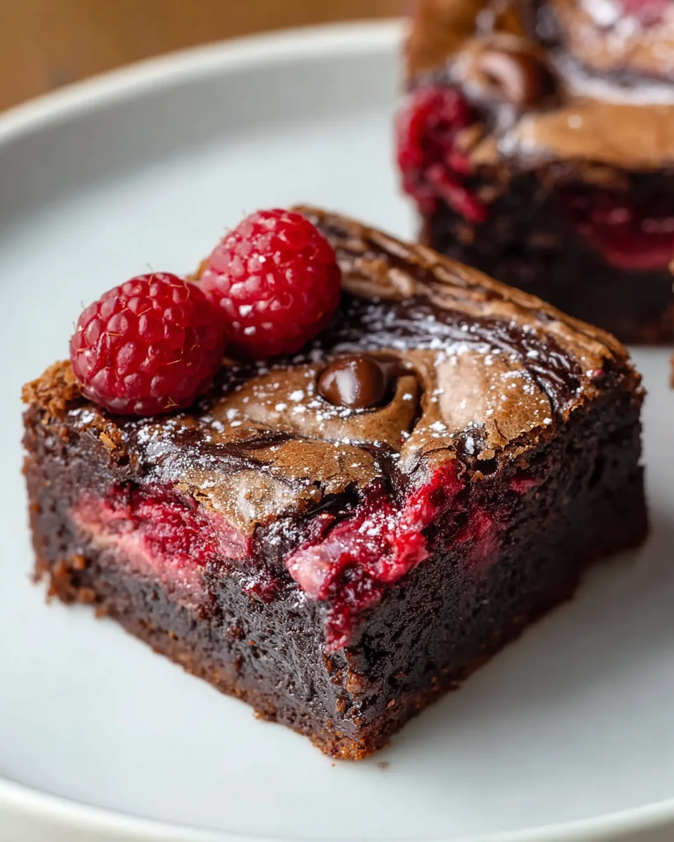 Köstliche Himbeer-Swirl Brownies – Einfach unwiderstehlich!