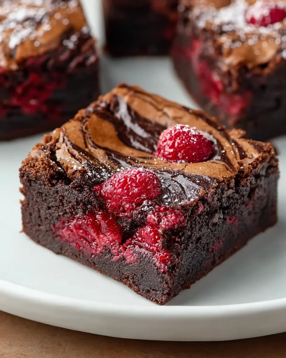 Köstliche Himbeer-Swirl Brownies – Einfach unwiderstehlich!
